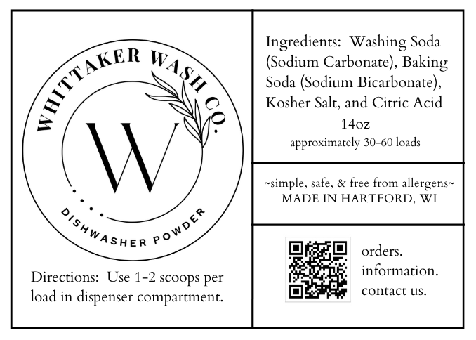 Dishwasher Detergent 14oz (30-60 Loads)