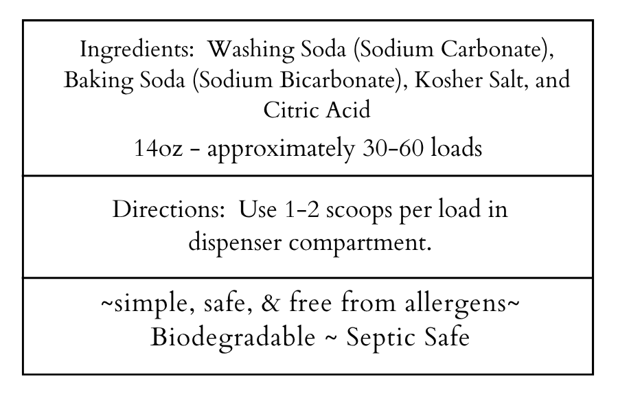 Dishwasher Detergent 14oz (30-60 Loads)